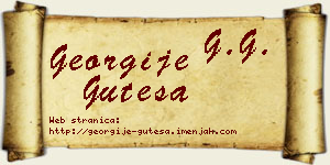 Georgije Guteša vizit kartica